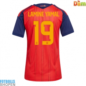 Billiga Spanien Lamine Yamal #19 Hemmatröja Dam VM 2026 Kortärmad